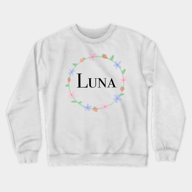 Luna ñame design Crewneck Sweatshirt by artoftilly